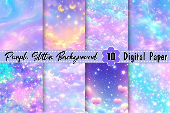 Download Purple Glitter Unicorn Background - Premium Bundle