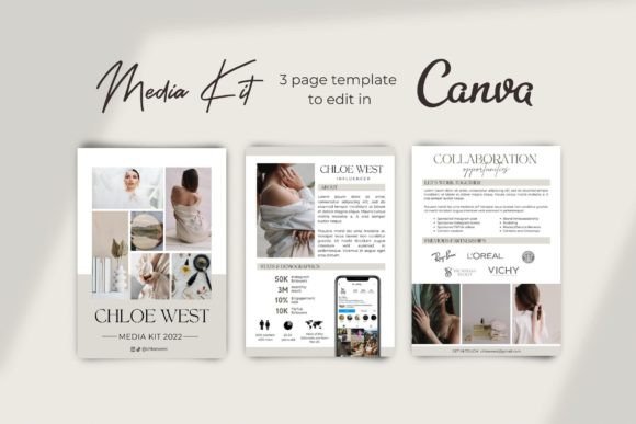 Download Content Creator Media Kit Canva Template - Media kit Collection