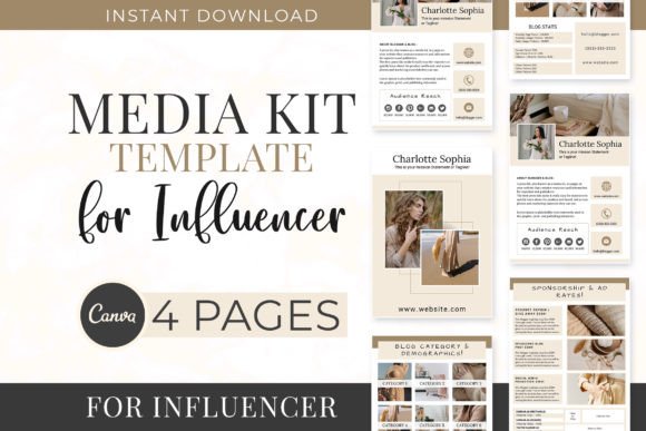 Download 4 Page Media Kit Canva Template - Media kit Collection