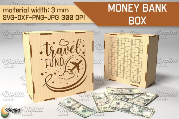 Download Money Bank Box SVG. Piggy Bank Laser Cut - Money Collection