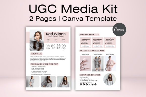 Download UGC Media Kit Canva Template - Media kit Collection