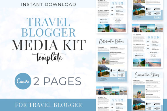 Download Travel Blogger Media Kit Template - Media kit Collection