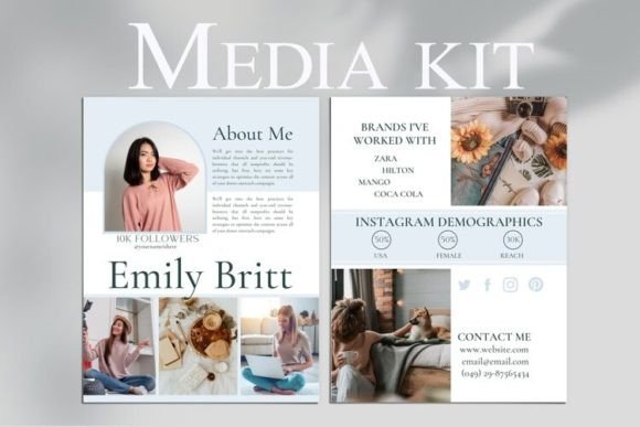 Download Media Kit Template Canva - Media kit Collection