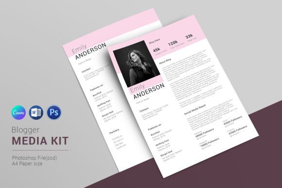 Download Blogger Media Kit Template - Media kit Collection