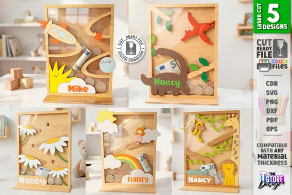 Download Coin Drop Bank Laser Cut Bundle | Money - Money Collection