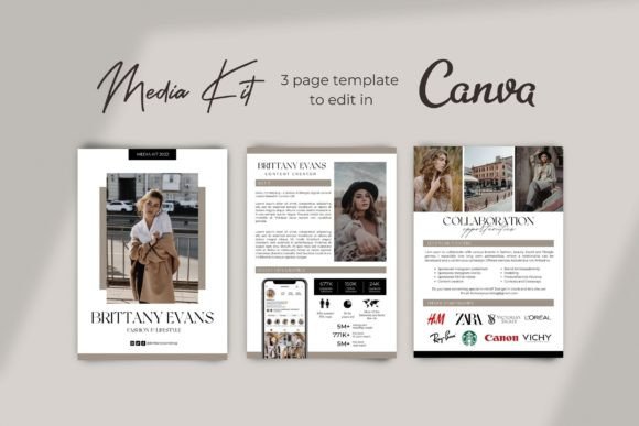 Download Modern Media Kit Canva Template - Media kit Collection