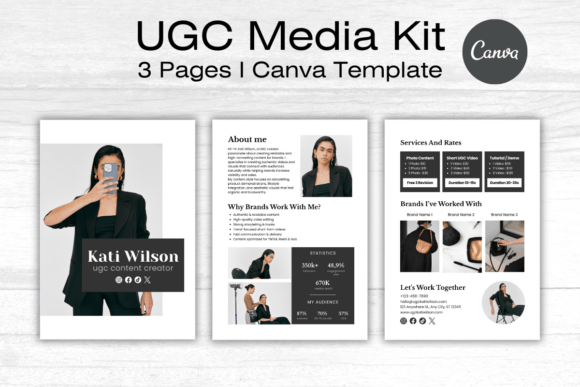 Download UGC Media Kit Canva Template - Media kit Collection