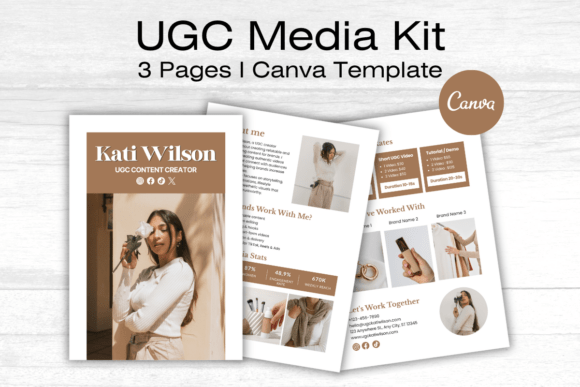 Download UGC Media Kit Canva Template - Media kit Collection