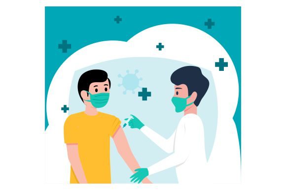 Download Doctor Inject Vaccine Background Flat - Background Collection
