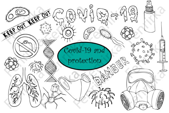 Download Bundle of Outline Covid-19 - Covid Collection