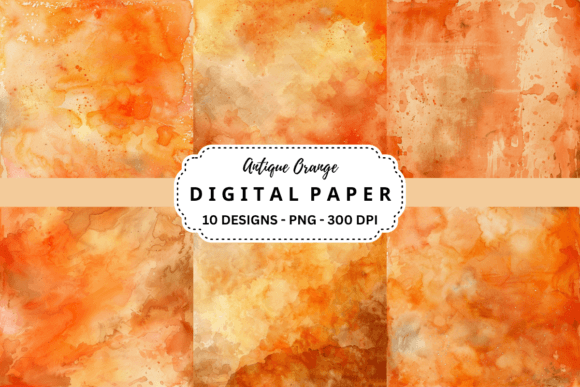 Download Watercolor Antique Orange Background - Premium Bundle