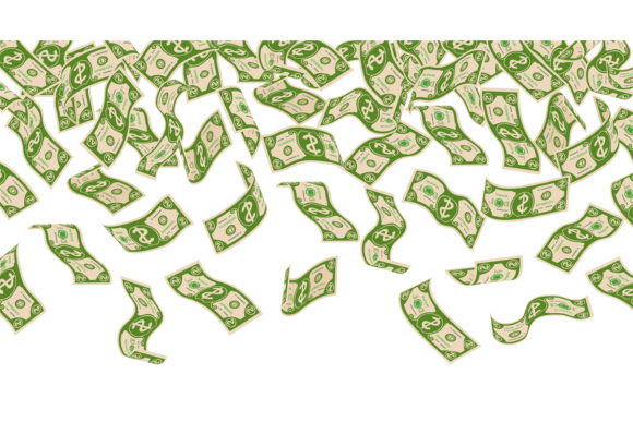 Download Falling Money Bills. Flying Green Dollar - Money Collection